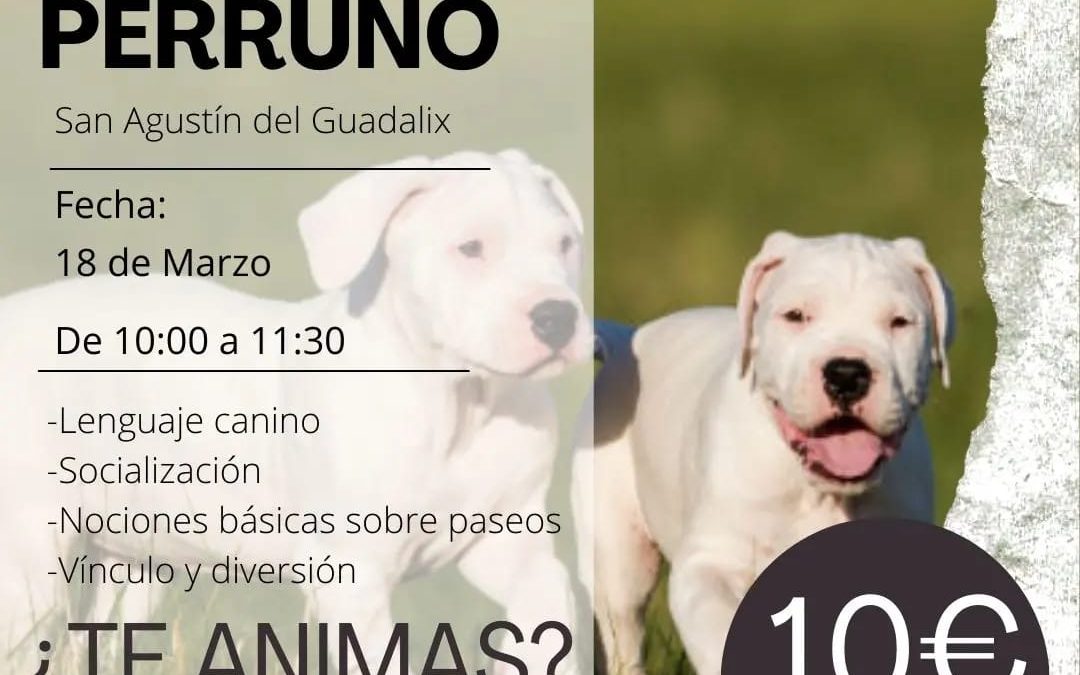 Cartel con la info del paseo canino 18 marzo 23